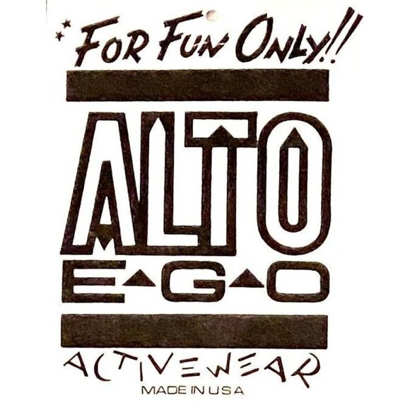 VTG 80s Alto Ego white french terry top tee shirt new wave retro street wear OS - Picture 10 of 15